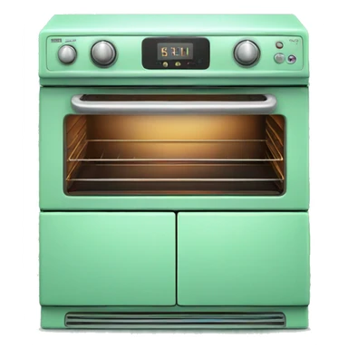 Realistic mint green oven isolated.  sticker
