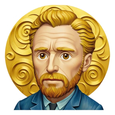 cinematic-realistic-vincent-van-gogh-pop-culture-emoji,-featuring-an-expressive-portrayal-inspired-by-the-legendary-painter-rendered-with-dynamic,-swirling-textures-and-artistic-lighting. sticker
