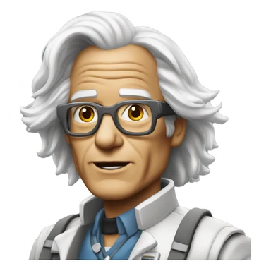 doc brown retour vers le futur sticker