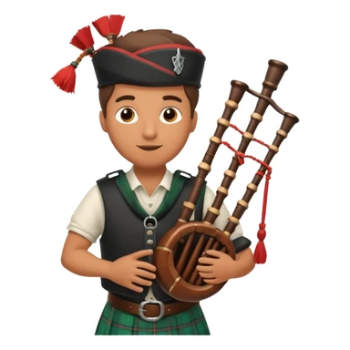 Manos tocando una gaita sticker