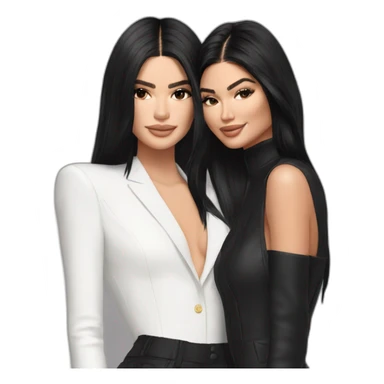 kendal jenner with kylie jenner sticker