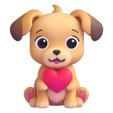 puppy in love sticker