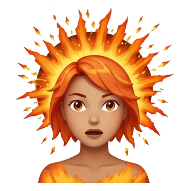 exploiding headed woman sticker
