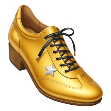 A golden goose shoe sticker