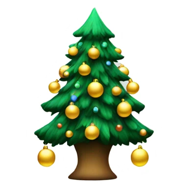 christmas tree with small disco balls sticker
