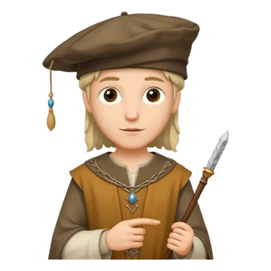 medieval poet sticker