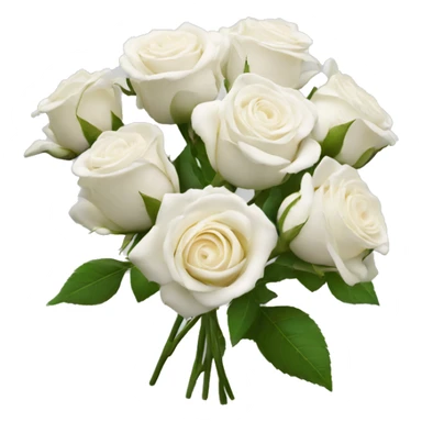 Bouquet of white spray roses sticker