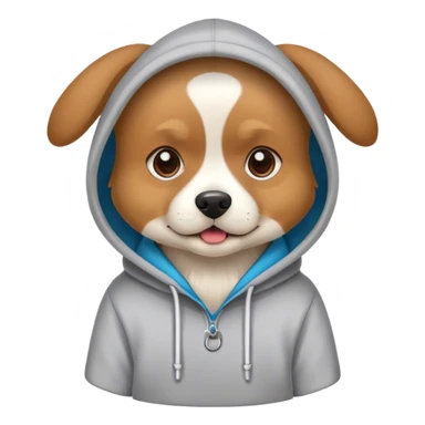 Dog with a hoodie  sticker