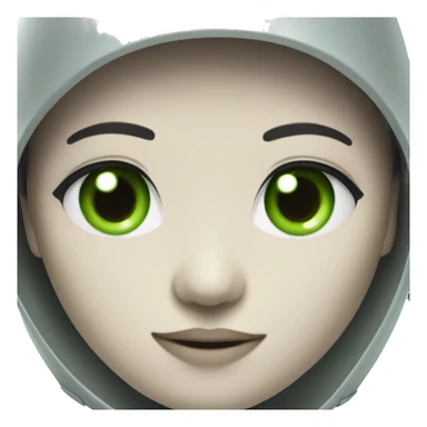 Asian robot with green eyes sticker