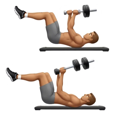 side-view man weighted glute-bridges sticker