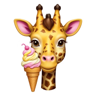 dondurma yiyen zürafa sticker