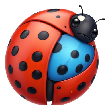 blue cute ladybug sticker