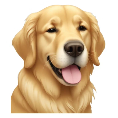 golden retriever with one eye closed and the other open sticker