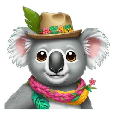 koala avec un chapeaux hippie Mexique sticker