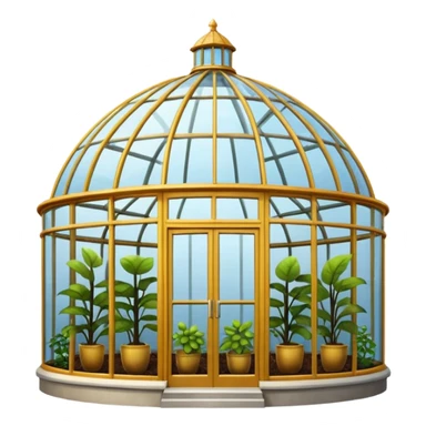 Outdoors luxurious round-shaped giant greenhouse sticker