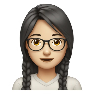 Chinese girl, 24 years old with glasses sticker