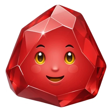 Emoji de una piedra rubí sticker