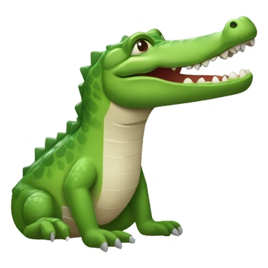 Krokodyl na desce  sticker