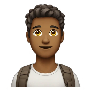 Jeune homme brun proclamant sticker