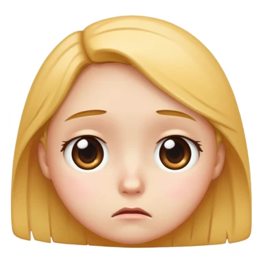 sad emoji but cute face  sticker