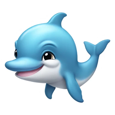 baby blue baby dolphin  sticker