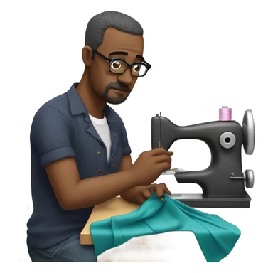 the man who sews sticker