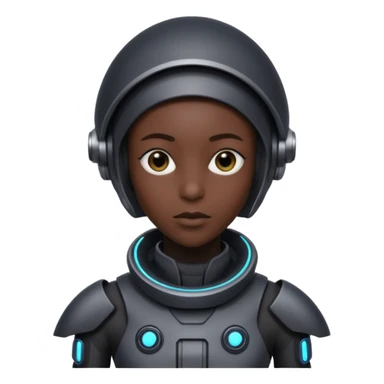 black aliens look alike humans but very tech sticker