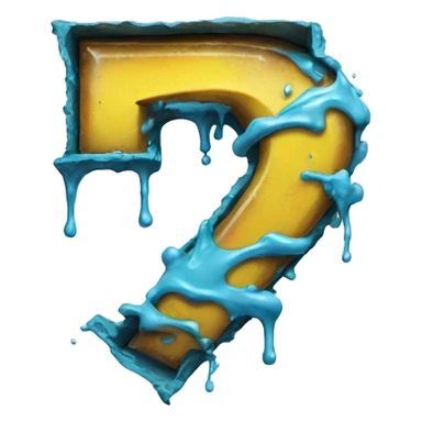 Graffiti letter Z melting  sticker