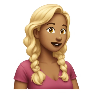 Woman sending air-kisses sticker