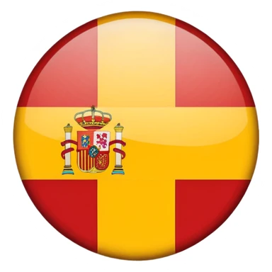 Spain flag in a circular shape sticker