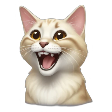 Balinese cat laugh sticker