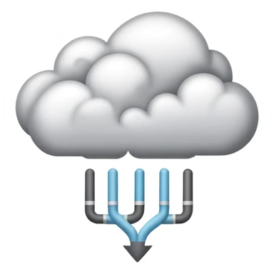 CO2 cloud with emission arrows symbolizing carbon emissions in logistics sticker
