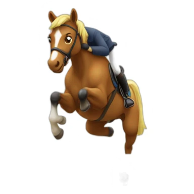 Poney qui saute un obstacle sticker