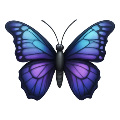 A black butterfly  sticker