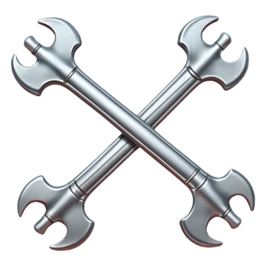 Emoji-style metallic bones with traces of blood, steel texture, dark dramatic tone, clean background sticker