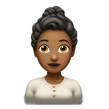 memoji thinking woman sticker