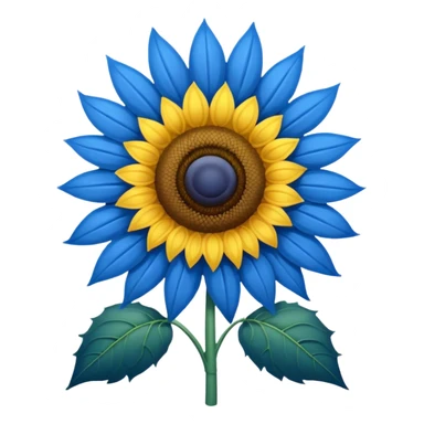 blue sunflower sticker