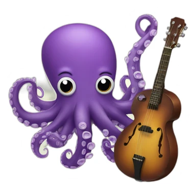 octopus and banjo sticker