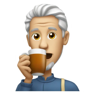 Drinking tea sticker