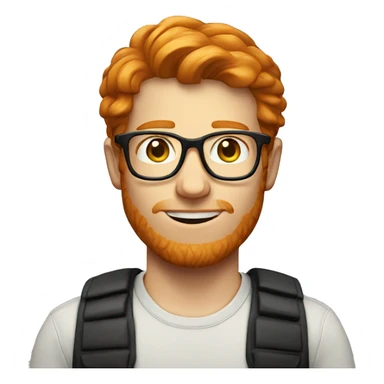 ginger male nerd sticker