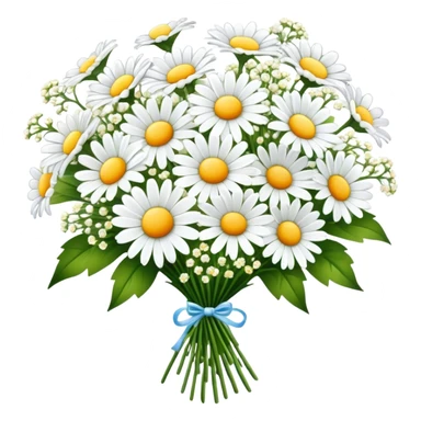 daisy and babies breath bouquet  sticker