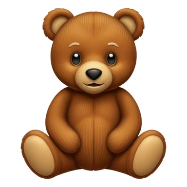Corduroy plush bear ribbed texture sticker
