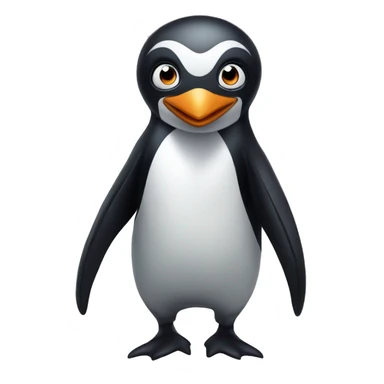 a penguin with an evil and mischievous look sticker