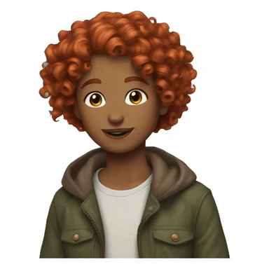 Curly redhair me is so in love sticker
