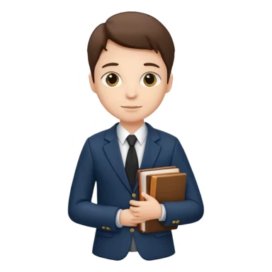 law student with books sticker