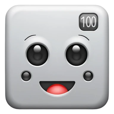 100 dans un carre gris sticker