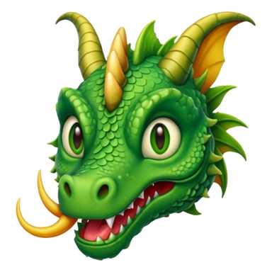 an old dragon with drooping eyes, long whiskers, and cracked horns, emoji style sticker