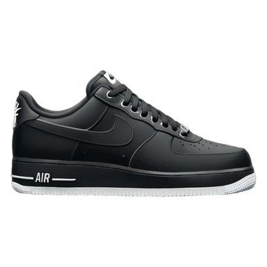 Nike Air Force 1 Full All Black OG Criminal Low Top Sneaker sticker