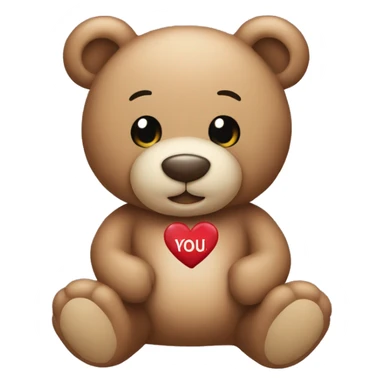 i love you!! teddy bear  sticker