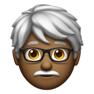 homem, desenvolvedor de softaware cabelo preto, barba preta, com oculos sticker